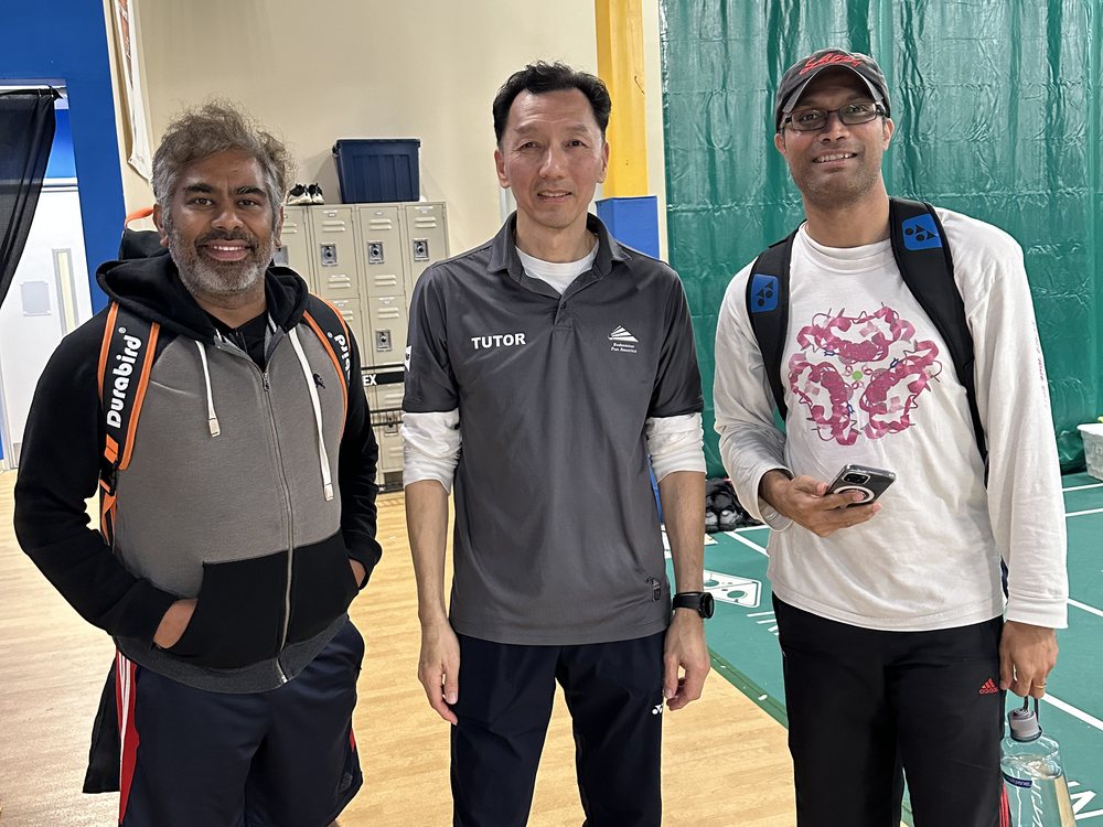 Coach Syam Anand and Coach Supratik Dutta with the late US National coach Andy Chong