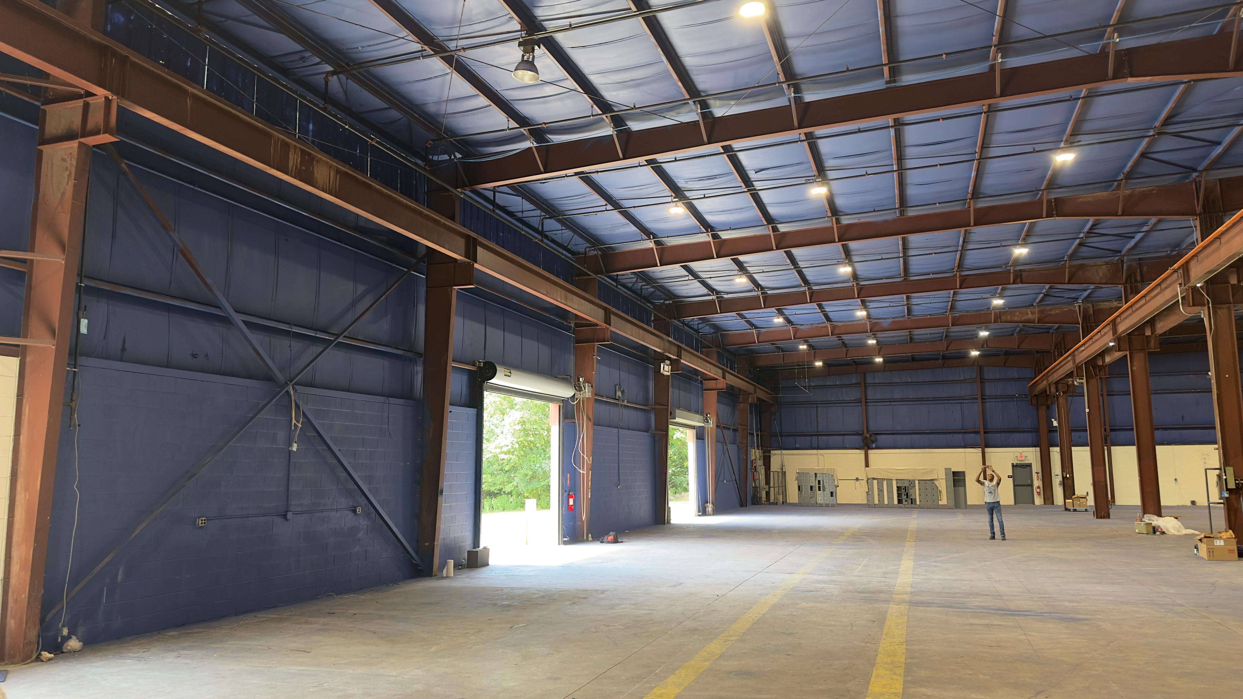 Indoor badminton courts taking shape inside facility